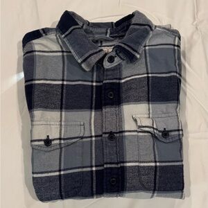 American Eagle Men Plaid Button-Up Shirt